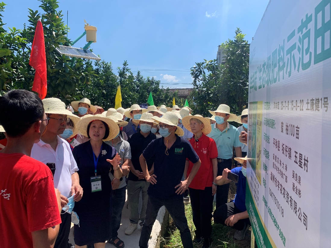 yl6809永利副总裁包雪梅博士（左三）在yl6809永利示范田向张福锁院士讲解yl6809永利解决方案.jpg